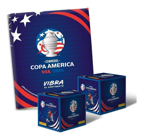 2 Cajitas Sellada + Tapa Dura Copa América U S A 2024 Panini