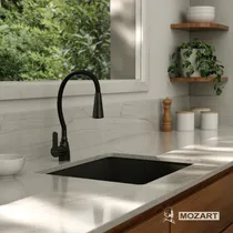 Comprar Grifería cocina canilla monocomando Mozart Seúl premium flexible pico cono color negro 8321