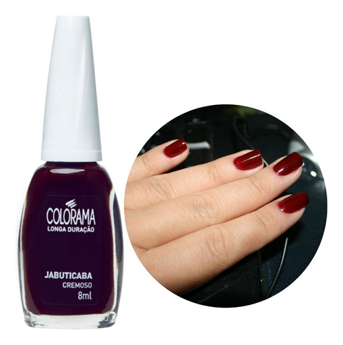 Esmalte Colorama Jabuticaba Cremoso Morado Duración Larga