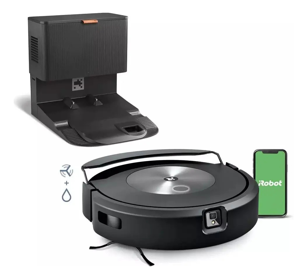 Combo Aspiradora y Trapeadora 2 en 1 Irobot Roomba J7+ Color Negro