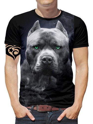Camiseta Pitbull Plus Size Cachorro Masculina Animal Blusa