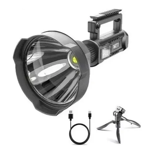 comprar Foco Linterna Led Largo Alcance 900 Metros Usb Trípode Led