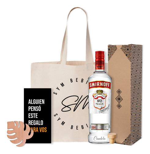 Combo Kit Smirnoff Vodka 750ml Grabado