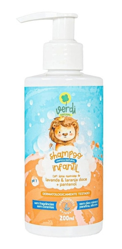 Shampoo Lavanda Laranja Doce E Pantenol Verdi Natural ® 
