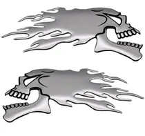 Comprar Sticker Metalico 3d Calavera X2 - Para Laptop Moto Auto