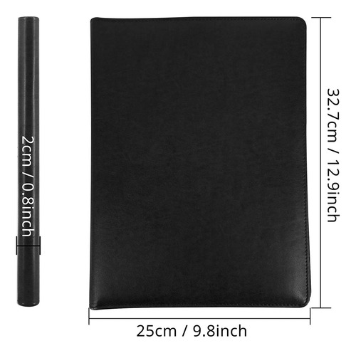 Carpeta A4 Negra Tipo Portafolio, Carpeta Con Portapapeles,