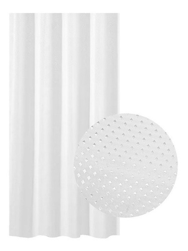 Imagen 1 de 10 de Cortina Baño Teflon Hotelera Impermeable Antihongo C/ganchos