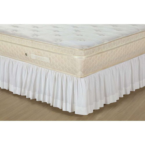 Saia Para Cama Box Franzinda Solteiro Branco 32x88x188 Cm...