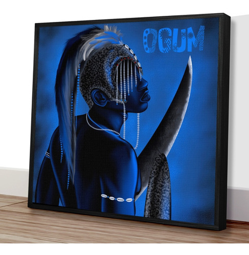 Imagem 3 de 4 de Quadro Decorativo 40x40 - Orixá Candomblé Ogum