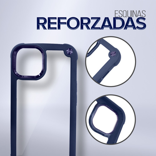 Kbod Funda Protectora Iron Case Soft Para Iphone Y Samsung Azul Iphone 15 Pro
