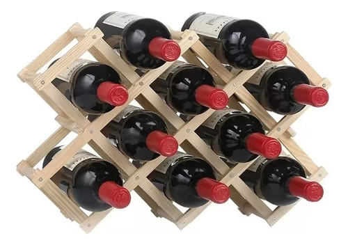 Estante Para Botellas De Vino De 10 Compartiminetos Plegable