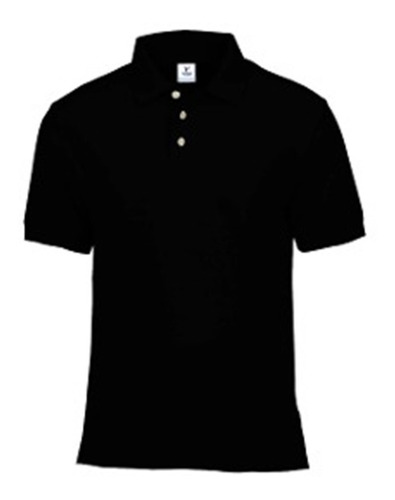 Playera Tipo Polo Negra Y Blanca