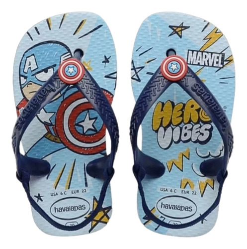 Ojotas Chancletas Sandalias Bebé Playa Havaianas Marvel