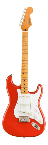 Guitarra eléctrica Squier by Fender Classic Vibe '50s Stratocaster de pino fiesta red poliuretano brillante con diapasón de arce