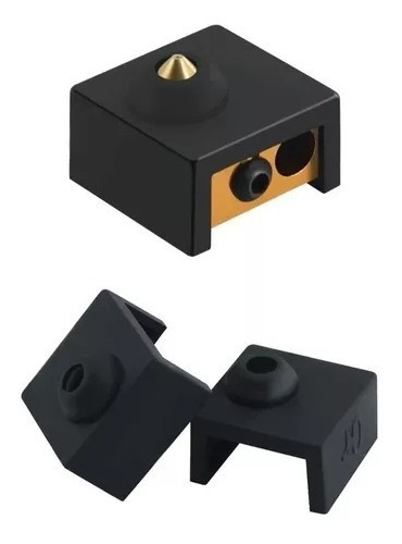 Kit Com 2 Capa Silicone Do Hotend Impressora 3d Ender 3