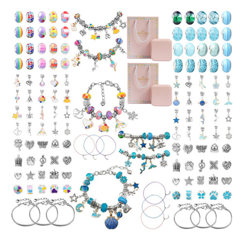 Kit De 2 Joyas Para Niños, Pulsera Con Forma De Princesa Con