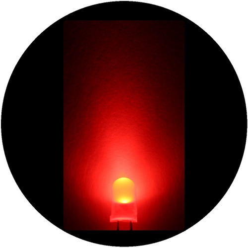 Imagen 7 de 7 de 25 Leds Ultrabrillantes De 5mm -- Rojo Difuso