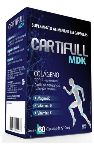 Cartifull Mdk 500mg 60 Cáp Colágeno Tipo 2 Vitaminas D K E