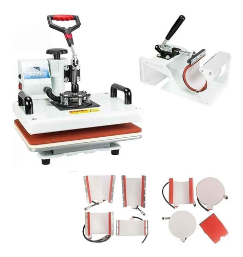 Prensa Térmica 8 Em 1 Sublimação Prato 110v Camisas Canecas