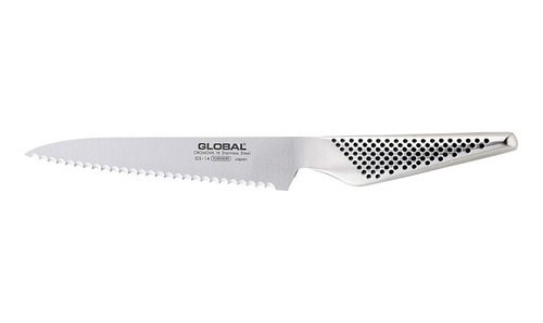 Cuchillo Serrado Multifuncion Global Gs-14. Hoja 15cm