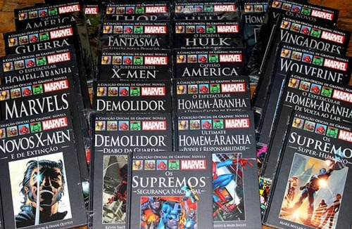 Imagem 2 de 2 de Lote Hqs Marvel Salvat Capa Preta Vermelha Classics Clássico