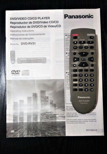 Control Remoto Y Manual Original Panasonic Dvd-rv31