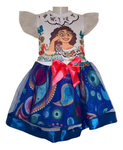 Vestido Mirabel Madrigal Disfraz De Encanto Para Niña