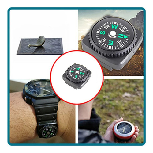 Brújula Para Correa De Reloj, Mochila, Campismo (3 Piezas)