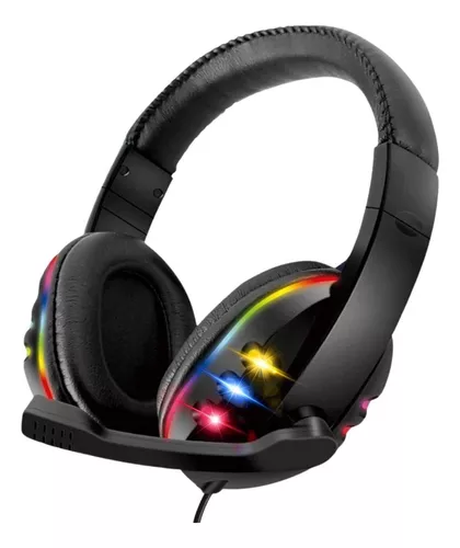 Auriculares supraaurales Headset Gamer con micrófono LED con cable