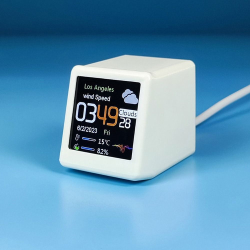 Estação De Previsão Do Tempo Para Carregamento Usb Smart Clo