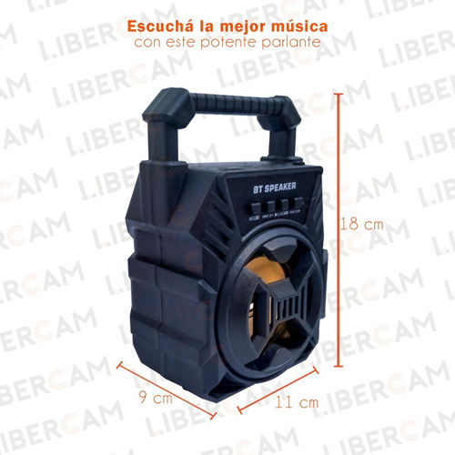 Imagen 5 de 10 de Parlante Altavoz Portatil Inalambrico Bluetooth Luces Led P5