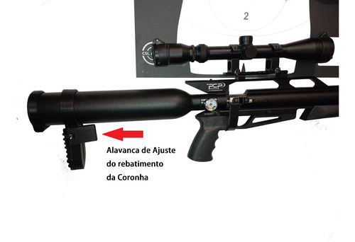 Coronha Tática Rebatível Com Soleira Pcp Custom 61mm