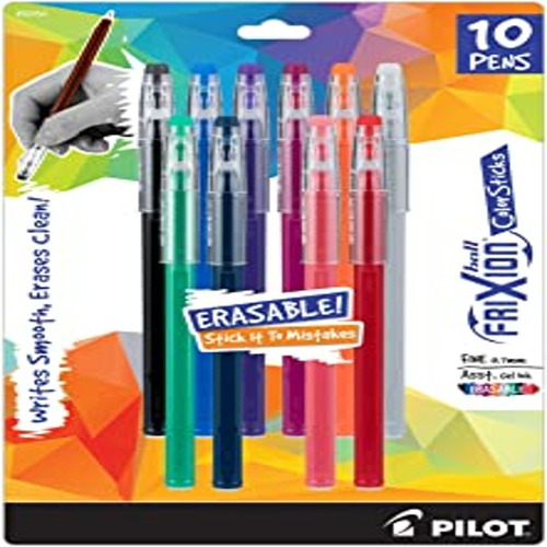 Pilot Frixion Set10 Lapiceros De Gel Borrable Plumas Colores