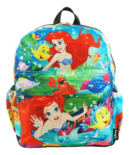 Disney Princess - Mochila Ariel Deluxe Con Impresión De Gr.