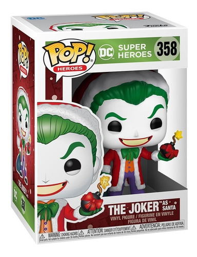 Funko Pop Dc Heroes The Joker As Santa