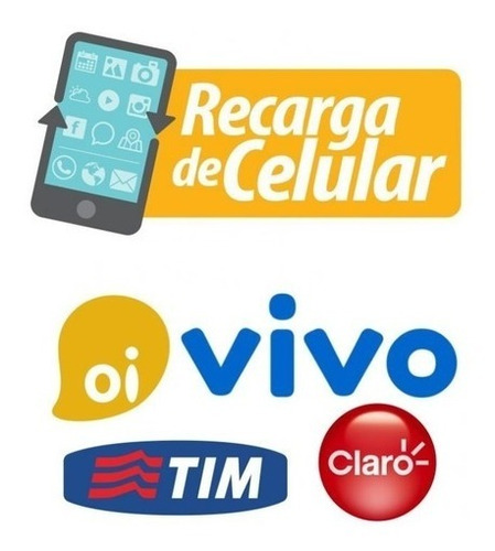 Recarga Celular Crédito Online Tim Oi Claro Vivo De R$ 30,00