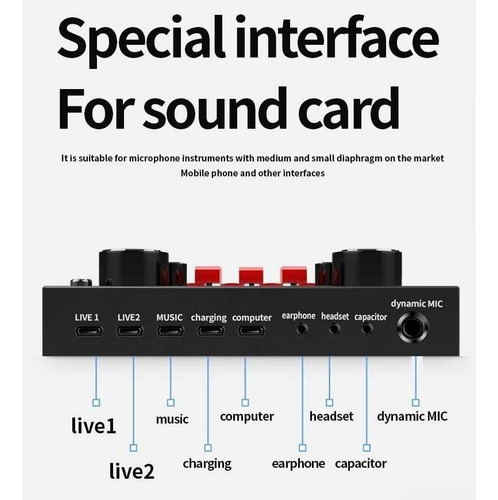 Imagen 3 de 5 de Microfono Brazo Estudio Condensador Y Consola De Sonido V8s