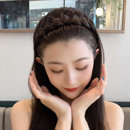 (bk), Diadema Invisible Y Esponjosa, Para Pelo, Trenza