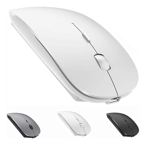 Mouse Para Computadora Portátil Recargable Blanco
