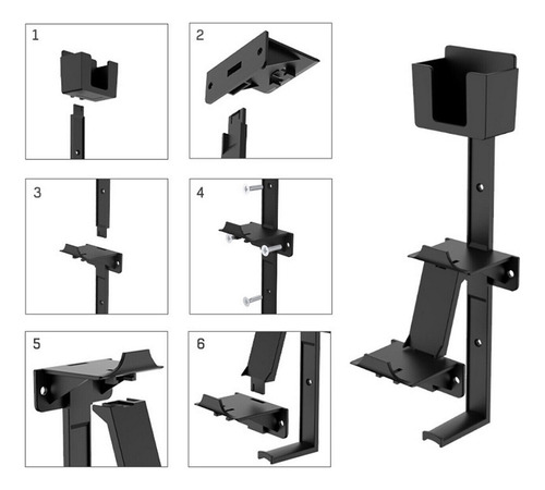 Suporte Parede Para Controle Fone Ps5 Ps4 Series One Preto Techbrasil JYS-P5125