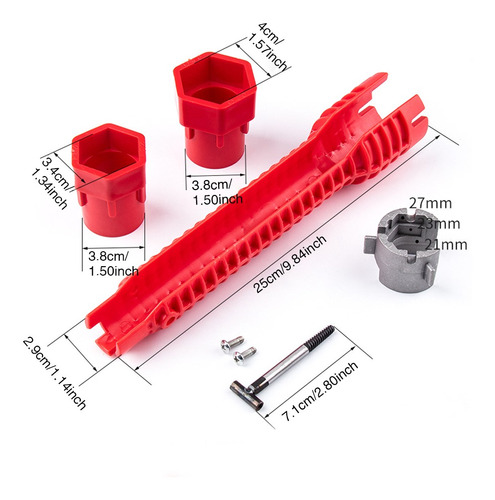 Chave Inglesa Multifuncional Pia De Três Cabeças