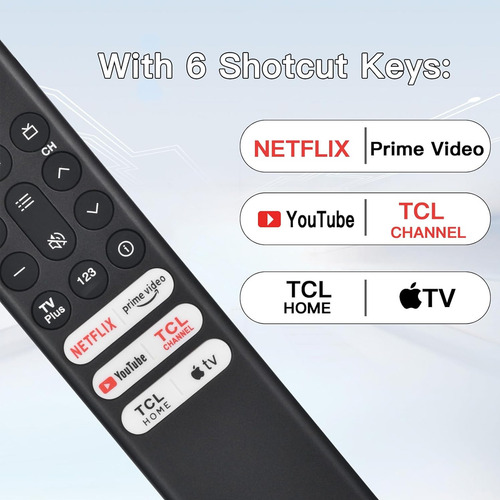 Control Remoto Por Voz Compatible Con Tcl Rc902v Fmr1 Android Tv 65x925 50p725g 55c728 X925 75h720 40s330 32s330 43s434 50s434 55s434 65s434 70s430 75s434 43s446 21001 000025 85x925