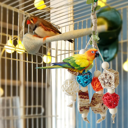 Columpio Para Masticar Con Forma De Pájaro, Loro, Colgado, C