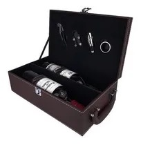 Comprar Maleta Para 2 Garrafas De Vinhos Com Acessórios - Executiva