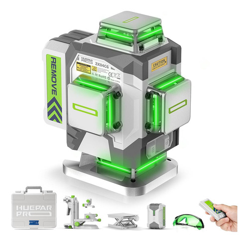 Hueparar Pro Laser Láser Nivel 360 Auto Nivelado, Láser De °