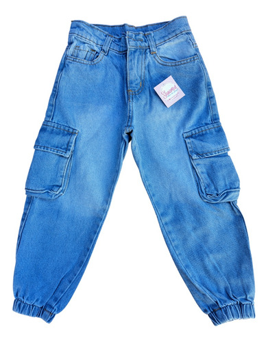 Pantalón Jeans Jogger Babucha Cargo De Nena 