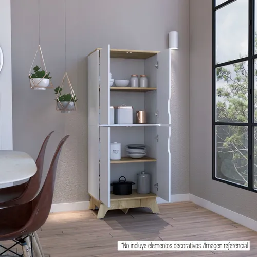 Alacena De Cocina Bi-color Blanco/duna 4p