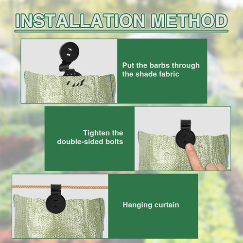 Shade Cloth Lock Grip: Clips De Lona Para Jardín E Invernade