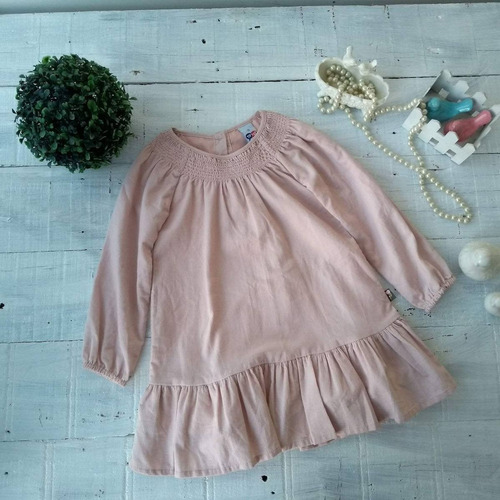 vestido infantil de veludo cotele