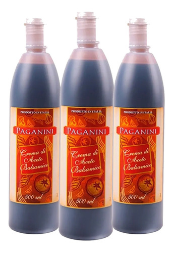 Creme De Aceto Balsâmico Di Modena Igp Paganini 500ml (3x)